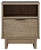 Oliah Beige One Drawer Night Stand 20'' Width