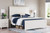 Grantoni White 9 Pc. Dresser, Mirror, Chest, King Panel Bed, 2 Nightstands