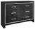 Kaydell Black King Uph Storage Bed 9 Pc. Dresser, Mirror, Chest, King Bed, 2 Nightstands