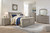 Lettner Light Gray California King Sleigh Bed 7 Pc. Dresser, Mirror, Cal King Bed, 2 Nightstands