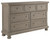 Lettner Light Gray California King Panel Storage Bed 8 Pc. Dresser, Mirror, Chest, Cal King Bed, 2 Nightstands