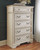 Realyn White / Brown / Beige California King Upholstered Bed 6 Pc. Dresser, Mirror, Chest, Cal King Bed