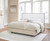 Wendora Bisque / White Queen Upholstered Bed 4 Pc. Dresser, Mirror, Queen Bed