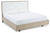 Wendora Bisque / White King Upholstered Bed 6 Pc. Dresser, Mirror, King Bed, 2 Nightstands