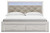 Altyra White King Upholstered Storage Bed
