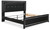 Kaydell Black King Upholstered Panel Bed