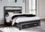 Kaydell Black Queen Upholstered Panel Storage Platform Bed