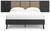 Charlang Black / Gray Queen Panel Platform Bed With 2 Extensions