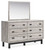 Vessalli Gray Dresser And Mirror