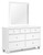 Fortman White Dresser And Mirror