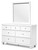 Fortman White Dresser And Mirror