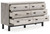 Vessalli Black / Gray Six Drawer Dresser