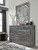 Baystorm Gray Full Panel Bed With 2 Storage Drawers 7 Pc. Dresser, Mirror, Chest, Full Bed