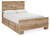 Hyanna Tan Full Panel Bed With 1 Side Storage