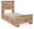 Hyanna Tan Twin Panel Bed With 2 Side Storage