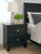 Lanolee Black Two Drawer Nightstand