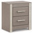 Surancha Gray Two Drawer Night Stand