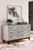 Vessalli Gray 8 Pc. Dresser, Mirror, Queen Panel Bed With Extensions, 2 Nightstands