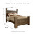 Juararo Dark Brown Queen Poster Bed