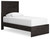 Belachime Black Twin Panel Bed