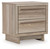 Hasbrick Tan Two Drawer Night Stand