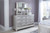 Coralayne Silver 4 Pc. Dresser, Mirror & Queen Upholstered Bed