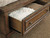 Flynnter Medium Brown California King Sleigh Storage Bed