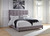 Contemporary Upholstered Beds Gray King Plush Upholstered Bed