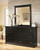 Maribel Black 4 Pc. Dresser, Mirror, Chest & Twin Panel Headboard