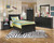 Maribel Black 8 Pc. Dresser, Mirror, Chest, Twin Panel Bed & 2 Nightstands