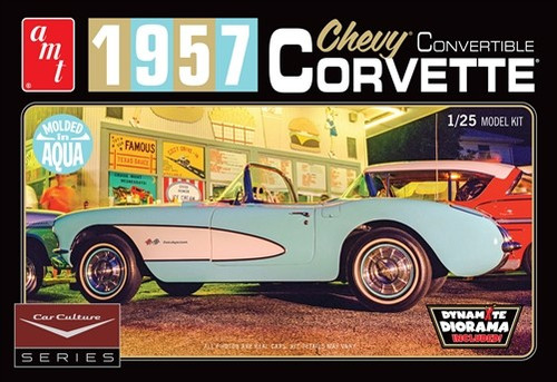 AMT - 1957 Chevy Corvette Convertible - Aqua (1:25 Scale)
