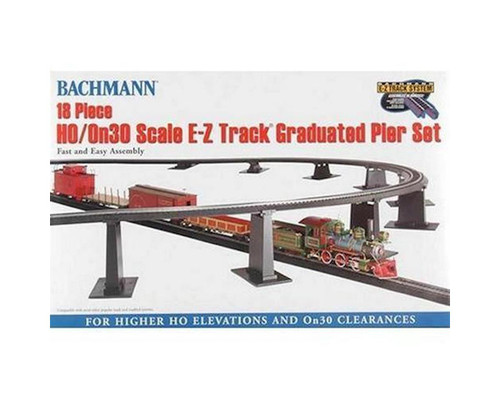 Bachmann HO/On30 Scale 18-Piece E-Z Track Graduated Pier Set