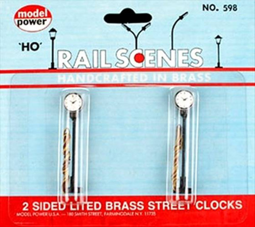 HO-Gauge - Rail Scenes Brass Street Clocks (2)