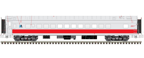 Atlas Premeir Long Island Rail Road Streamilned Coach (Red Stripe) #2019 -Pre-Order