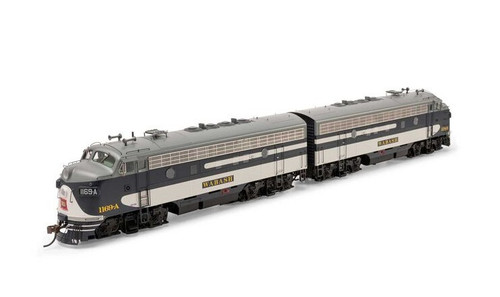 Athearn HO F7A / F7A Locomotive Set w/DCC & Sound, WAB #1169-A, #1189
