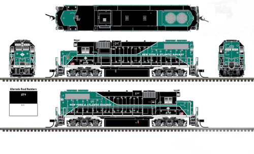 Atlas N Master New York & Atlantic (Green/Black) GP38 Cab #270 DC Version