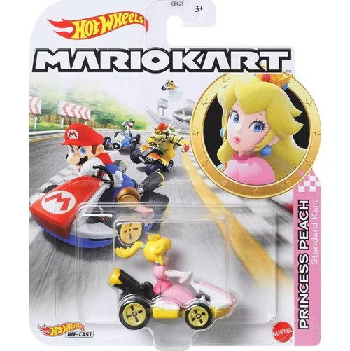 Hot Wheels Mario Kart Princess Peach Standard Kart 1:64 Die-Cast Vehicle Figure