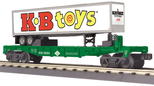 New York & Atlantic Flat Car w/40’ Trailer #60684-PRE-Order