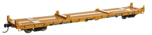 WalthersMainline 60' Pullman-Standard Flatcar - Ready to Run -- Trailer-Train VTTX #97548 (Container loading; yellow, black TT logo)