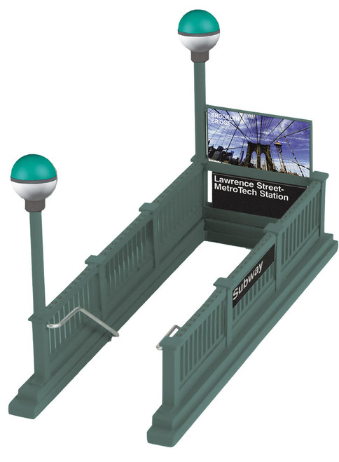 O Scale RailKing Lawrence Street - MetroTech Station Subway Entrance-Pre-Order