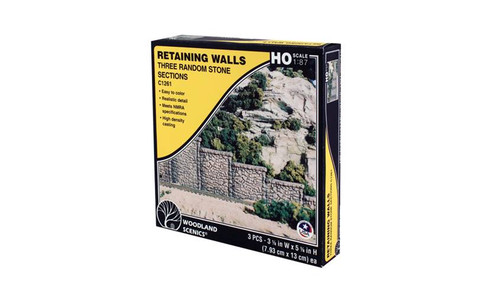 Retaining Walls Random Stone x 3 OO/HO Scale