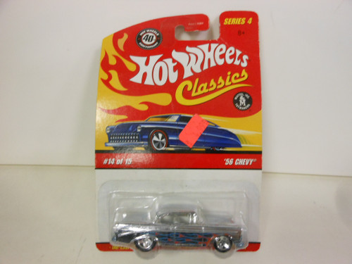 Hot Wheels Classics - 1956 Chevy Silver/Flame (1:64 Scale)