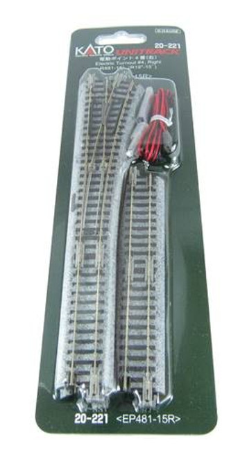 N-Gauge - #4 Right Turnout with 481mm (19") Radius Curve