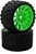 Scorpion Belted Monster Truck Tires / Wheels w 17mm Hex (2) Sport-Green