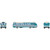 HO Intercity Bus, Teal & Cream