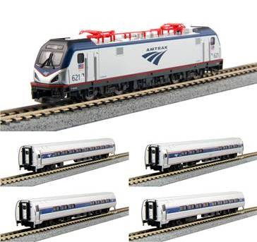 N-Gauge - ACS-64 and Amfleet I Phase VI 5-Unit Bookcase Set
