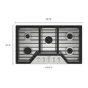 Whirlpool® 36-inch Gas Cooktop with EZ-2-Lift™ Hinged Cast-Iron Grates WCGK5036PS