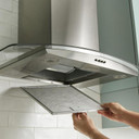 Whirlpool® 30" Curved Glass Wall Mount Range Hood WVW51UC0LS