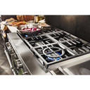 KitchenAid® 48'' Smart Commercial-Style Dual Fuel Range with Griddle KFDC558JAV
