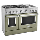 KitchenAid® 48'' Smart Commercial-Style Dual Fuel Range with Griddle KFDC558JAV